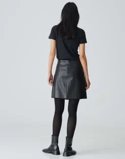 Leren Rok Romela Zwart Online Bestellen*OPUS Outlet