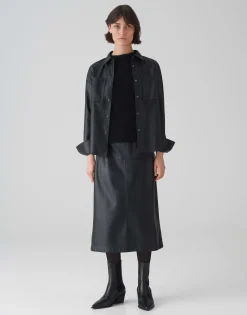 Leren Rok Rufani Zwart Online Bestellen*OPUS Store
