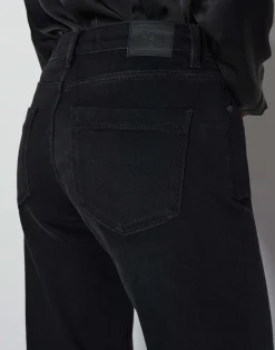 Long Flared Jeans Carie Line Zwart Online Bestellen*OPUS Discount