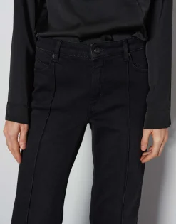Long Flared Jeans Carie Line Zwart Online Bestellen*OPUS Discount