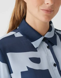 Overhemdblouse Falkina Bold Blauw Online Bestellen*OPUS Sale