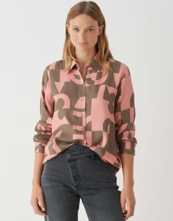 Overhemdblouse Falkina Bold Roze Online Bestellen*OPUS Clearance
