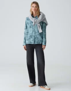 Overhemdblouse Falkina Faded Blauw Online Bestellen*OPUS New