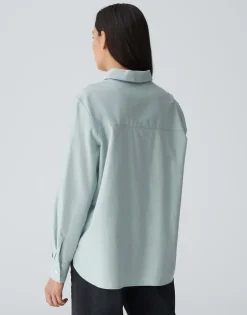 Overhemdblouse Flanella Blauw Online Bestellen*OPUS Best