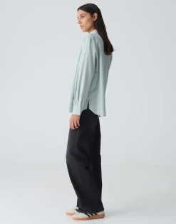 Overhemdblouse Flanella Blauw Online Bestellen*OPUS Best