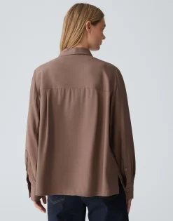 Overhemdblouse Flara Bruin Online Bestellen*OPUS Flash Sale