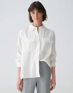 Overhemdblouse Flara Wit Online Bestellen*OPUS Outlet