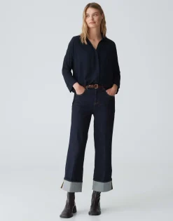 Overhemd Blouse Flavena Blauw Online Bestellen*OPUS Cheap