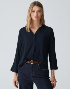 Overhemd Blouse Flavena Blauw Online Bestellen*OPUS Cheap