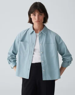Overhemdblouse Froni Blauw Online Bestellen*OPUS Discount