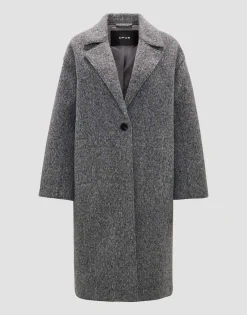 Oversized Mantel Hannie Grijs Online Bestellen*OPUS New