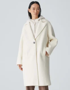 Oversized Mantel Hannie Wit Online Bestellen*OPUS Best Sale