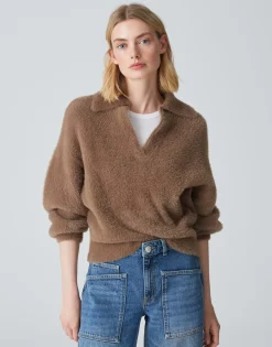 Oversized Trui Posson Bruin Online Bestellen*OPUS Fashion