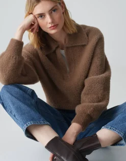 Oversized Trui Posson Bruin Online Bestellen*OPUS Fashion