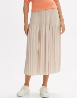 Plooirok Ribane Shimmer Beige Online Bestellen*OPUS Hot