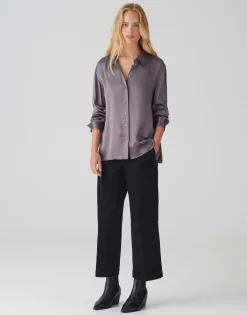 Satijnen Blouse Fenzy Grijs Online Bestellen*OPUS Shop