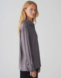 Satijnen Blouse Fenzy Grijs Online Bestellen*OPUS Shop