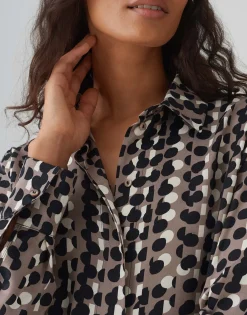 Satijnen Blouse Fosmo Bruin Online Bestellen*OPUS Shop