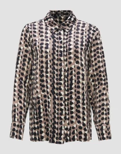 Satijnen Blouse Fosmo Bruin Online Bestellen*OPUS Shop