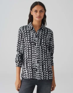 Satijnen Blouse Fosmo Zwart Online Bestellen*OPUS Shop