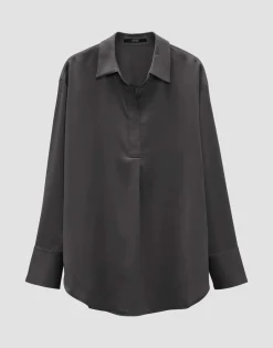 Satijnen Blouse Zanza Grijs Online Bestellen*OPUS Best
