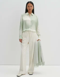 Satijnen Blouse Zisakia Groen Online Bestellen*OPUS Best Sale