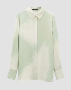 Satijnen Blouse Zisakia Groen Online Bestellen*OPUS Best Sale