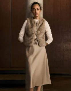 Satijnen Rok Rawi Bruin Online Bestellen*OPUS Flash Sale