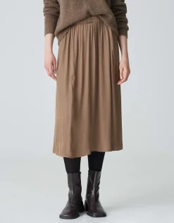 Satijnen Rok Rinkelle Bruin Online Bestellen*OPUS Hot