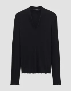 Shirt Met V-hals Kalya Zwart Online Bestellen*OPUS Discount