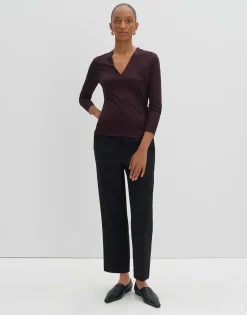 Shirt Met V-hals Kemara Rood Online Bestellen*OPUS Cheap