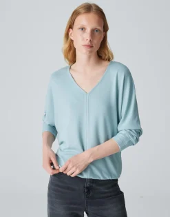 Shirt Met V-hals Silomon Blauw Online Bestellen*OPUS Cheap