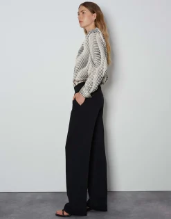 Sweatpants Cenya Texture Zwart Online Bestellen*OPUS Cheap