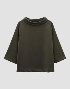Trui Unoa Cropped Groen Online Bestellen*OPUS Shop
