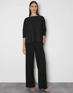 Trui Ushiny Detail Zwart Online Bestellen*OPUS Best Sale