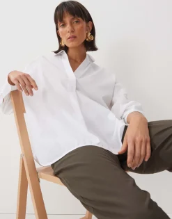 Tuniekblouse Zomi Detail Wit Online Bestellen*OPUS Best Sale
