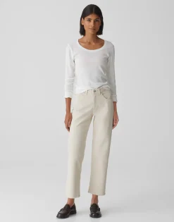 Wide Cropped Jeans Momito Color Beige Online Bestellen*OPUS Flash Sale