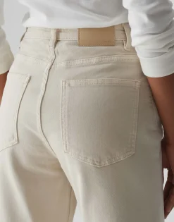 Wide Cropped Jeans Momito Color Beige Online Bestellen*OPUS Flash Sale
