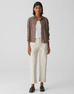Wide Cropped Jeans Momito Color Beige Online Bestellen*OPUS Flash Sale