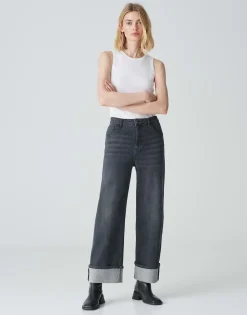 Wide Leg Jeans Marli Turn Up Grijs Online Bestellen*OPUS Sale