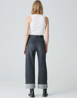 Wide Leg Jeans Marli Turn Up Grijs Online Bestellen*OPUS Sale