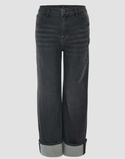 Wide Leg Jeans Marli Turn Up Grijs Online Bestellen*OPUS Sale