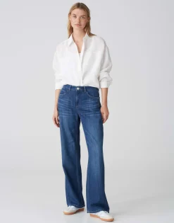 Wide Leg Jeans Maudea Blauw Online Bestellen*OPUS Cheap