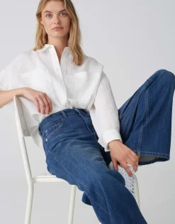Wide Leg Jeans Maudea Blauw Online Bestellen*OPUS Cheap