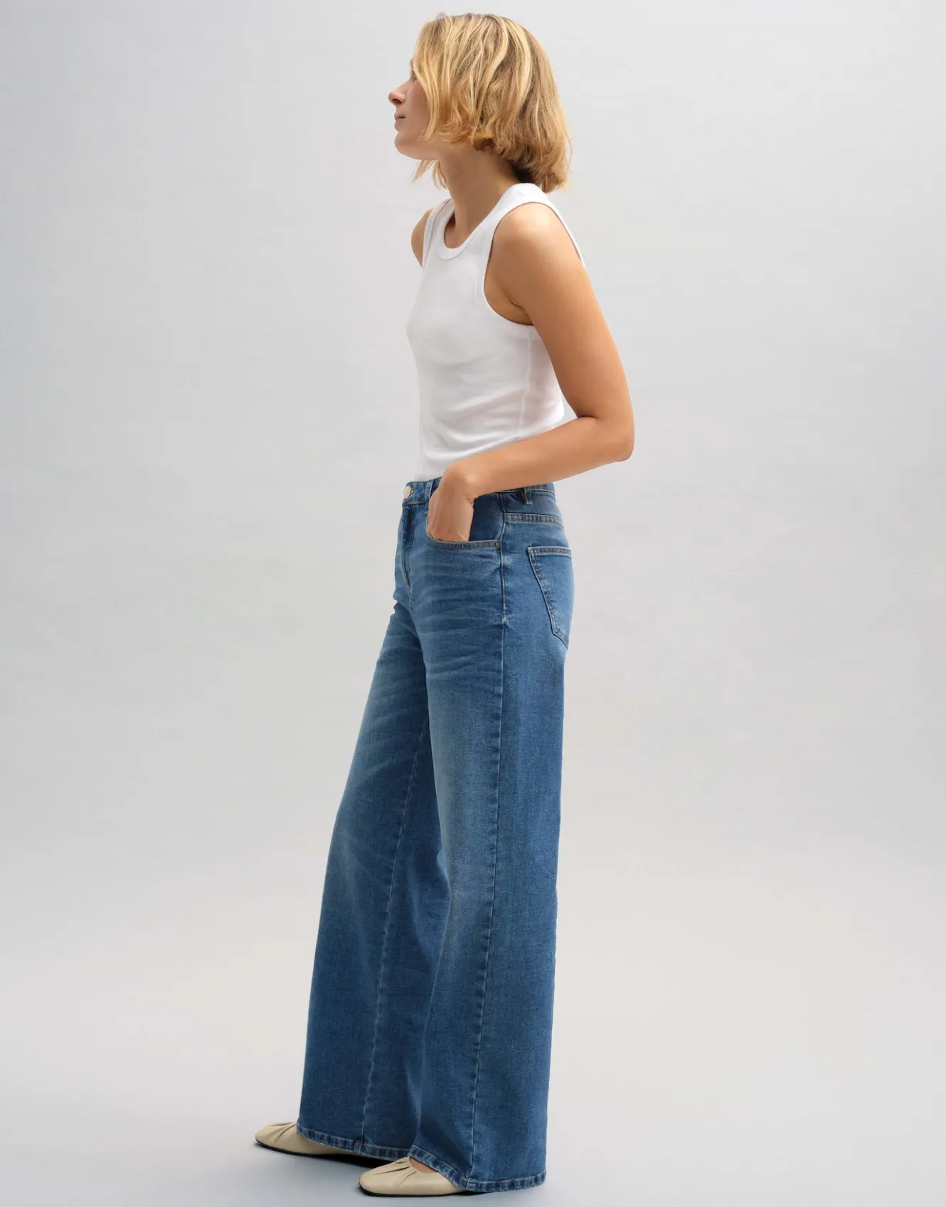 Wide Leg Jeans Mivy Blauw Online Bestellen*OPUS Online
