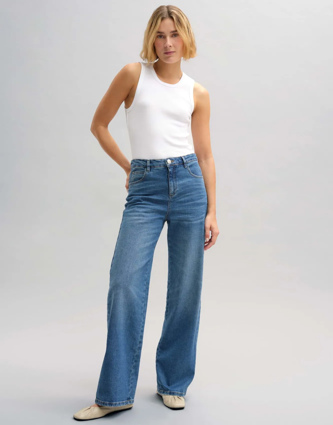 Wide Leg Jeans Mivy Blauw Online Bestellen*OPUS Online