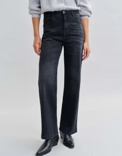 Wide Leg Jeans Mivy Zwart Online Bestellen*OPUS Best Sale