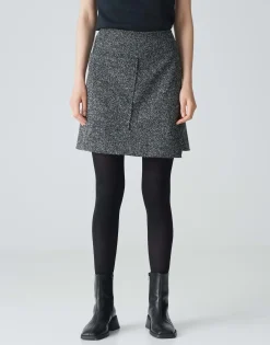 Wikkelrok Roani Boucle Zwart Online Bestellen*OPUS Shop
