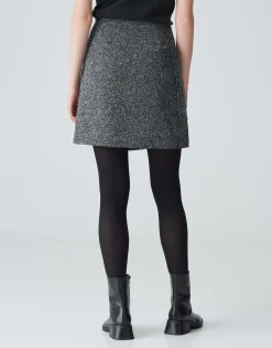 Wikkelrok Roani Boucle Zwart Online Bestellen*OPUS Shop