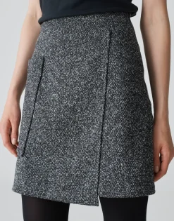 Wikkelrok Roani Boucle Zwart Online Bestellen*OPUS Shop